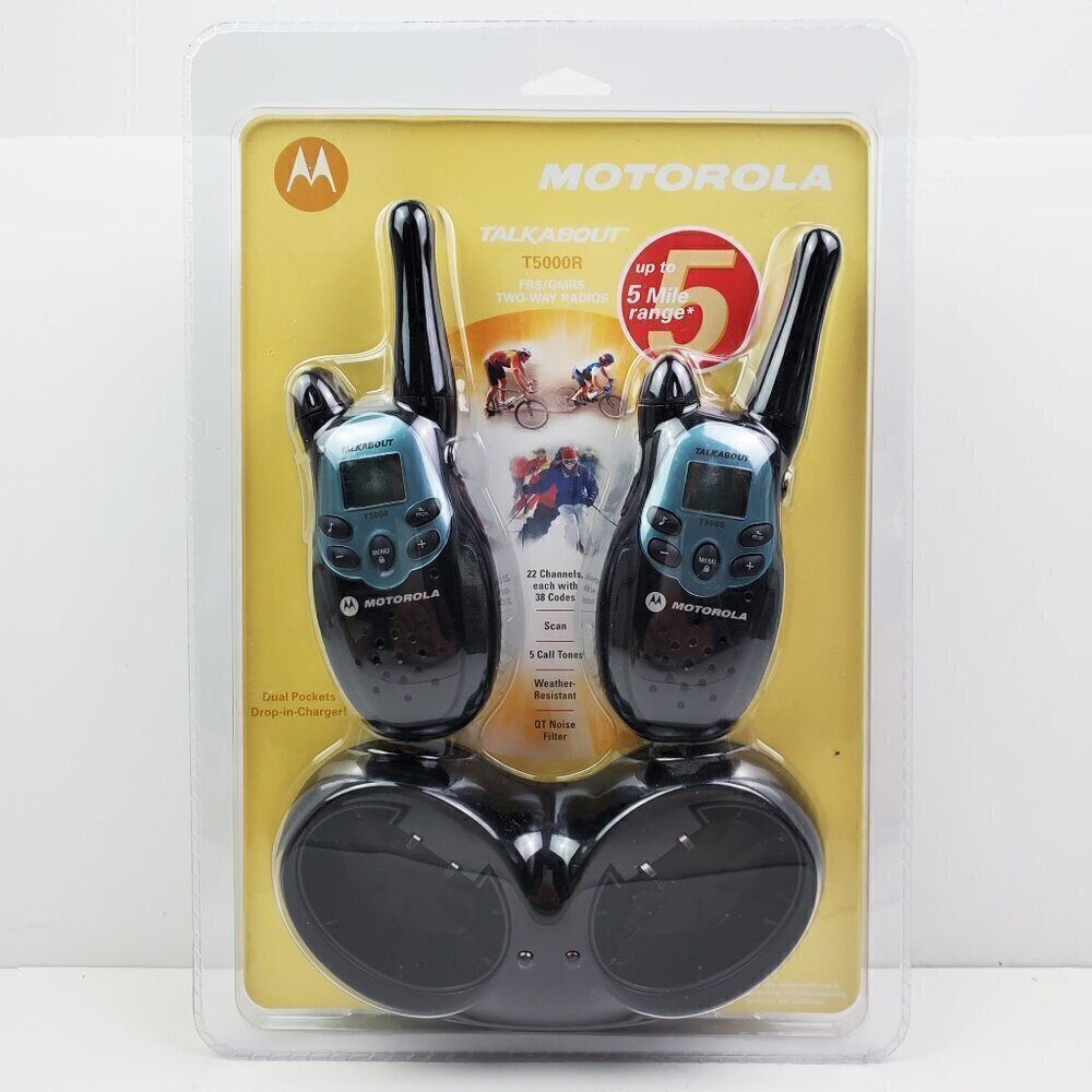 Motorola Talkabout T5000R Walkie Talkies Two Way Radios FRS/GMRS Sealed
